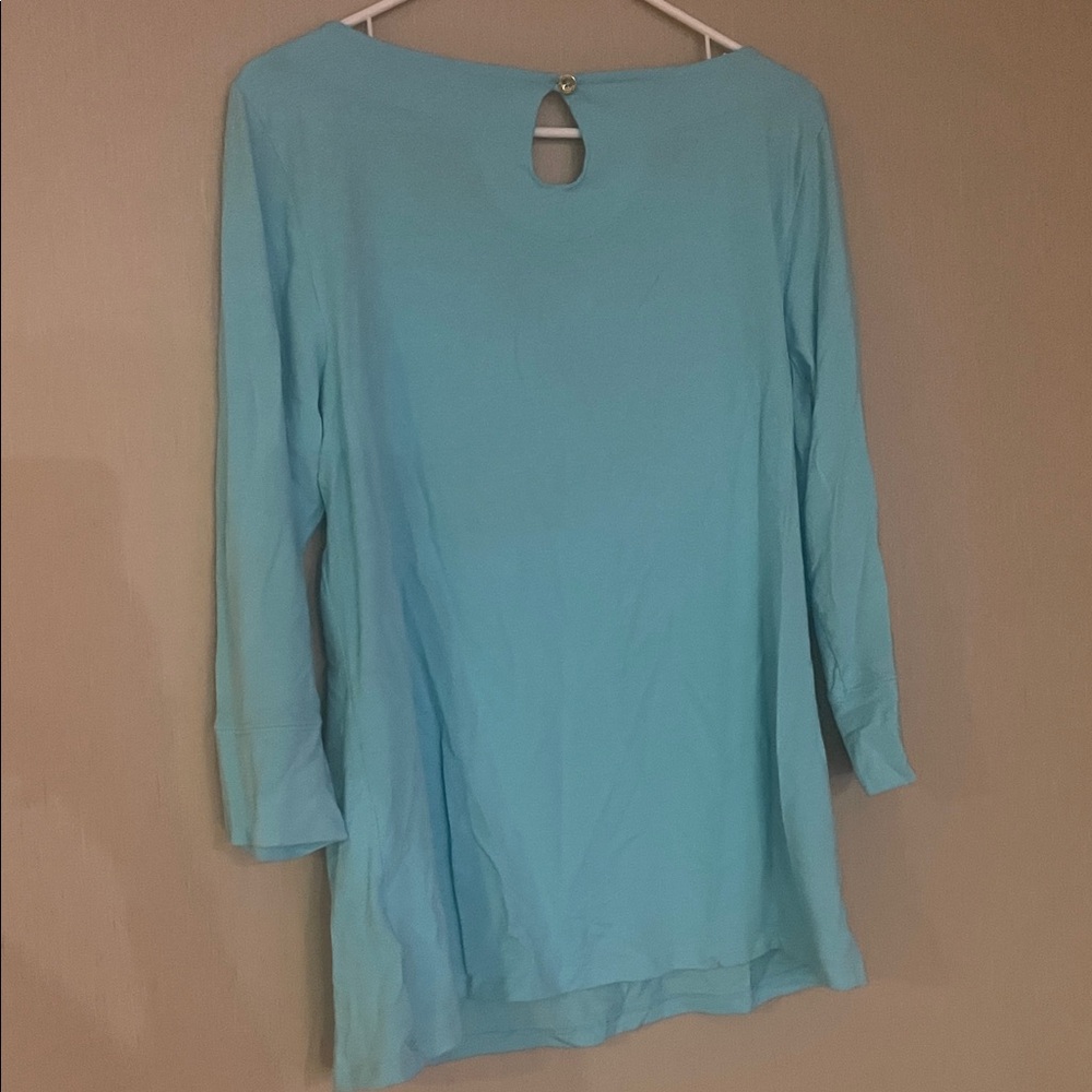 Lilly Pulitzer xl blue t shirt blouse - Picture 4 of 5